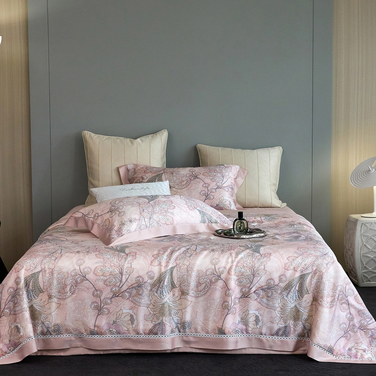 91家纺网 家纺一手货源 找家纺 （总）时亿家居 2025新款100s天丝棉兰精天丝床盖款夏被四件套-剑桥系列