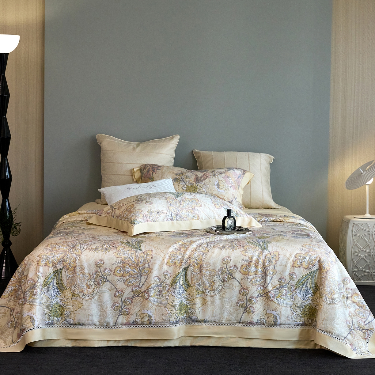 91家纺网 家纺一手货源 找家纺 （总）时亿家居 2025新款100s天丝棉兰精天丝床盖款夏被四件套-剑桥系列