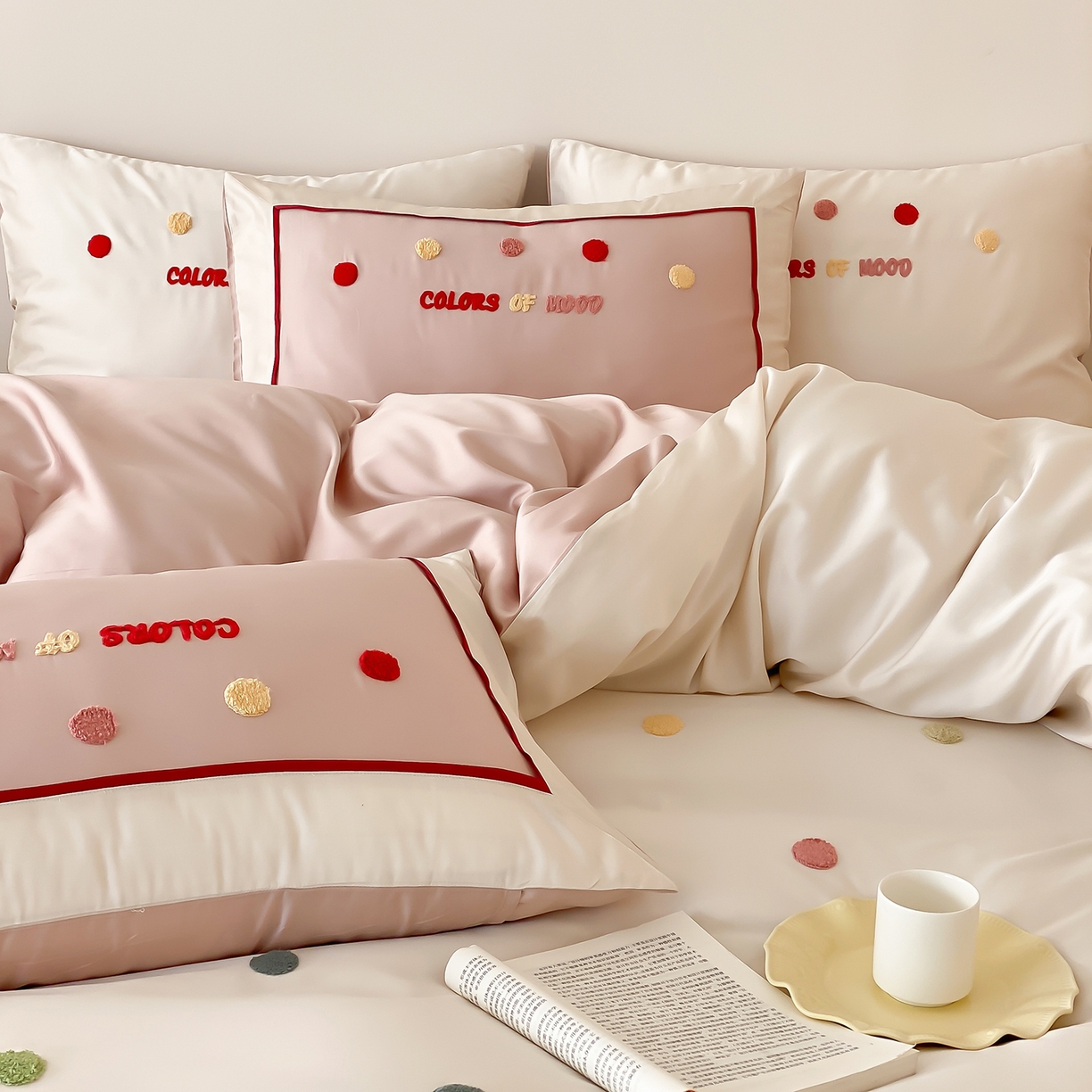 91家纺网 家纺一手货源 找家纺 （总）时亿家居 2025新款天丝夏被四件套-缤纷彩虹糖系列