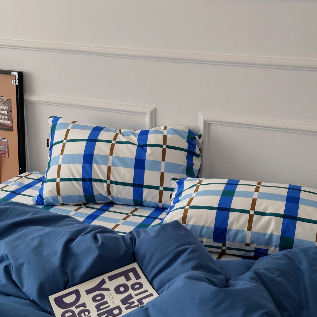 91家纺网 家纺一手货源 找家纺 柚可家居 2025新款40支色织水洗棉四件套-尼维格调 尼维格调（枕套格子）