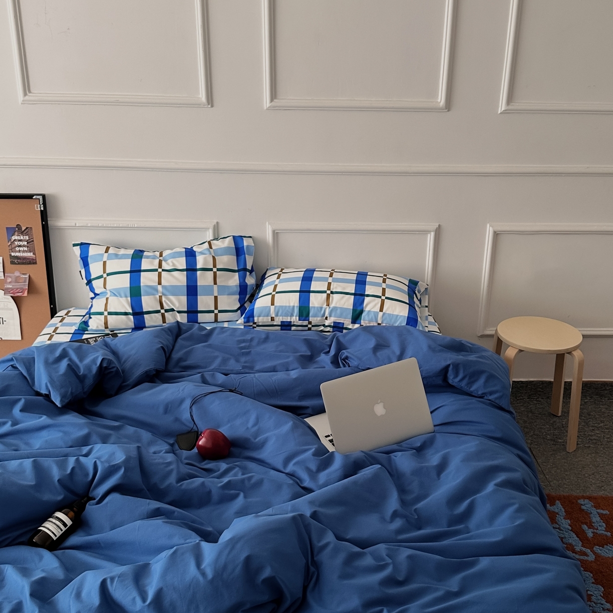 91家纺网 家纺一手货源 找家纺 柚可家居 2025新款40支色织水洗棉四件套-尼维格调 尼维格调（枕套格子）