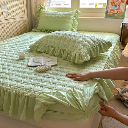 91家纺网 家纺一手货源 找家纺 （总）阿曼达 2025新款水洗m夹m花边全工艺印染床笠