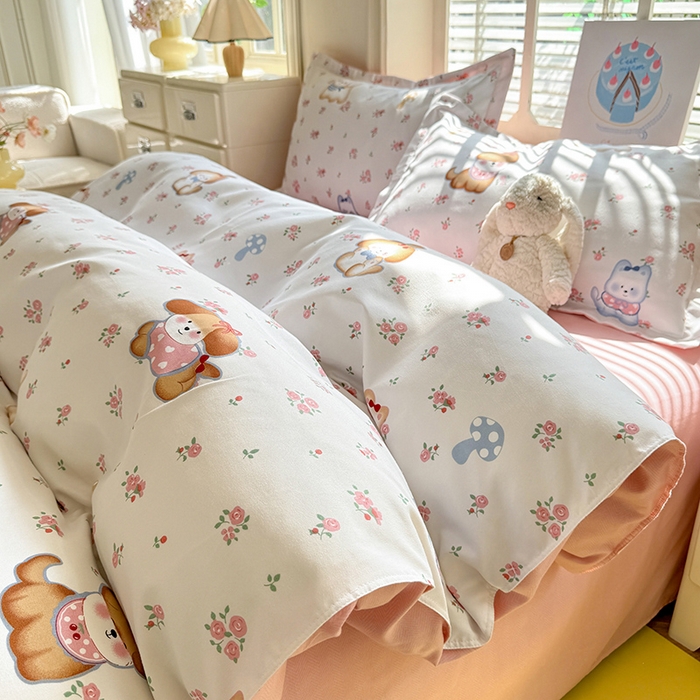 91家纺网 家纺一手货源 找家纺 优逸 2025新款植物羊绒单被套 小狗宝莉