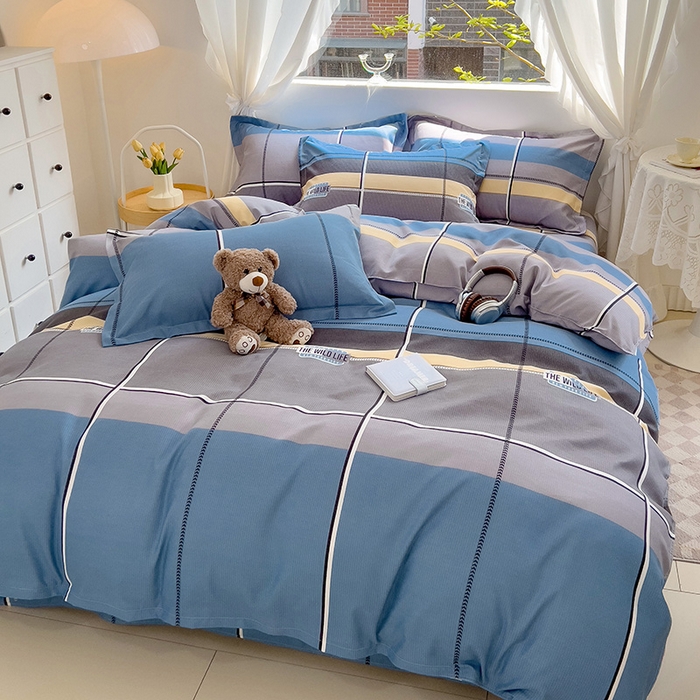 91家纺网 家纺一手货源 找家纺 优逸 2025新款植物羊绒单被套 蓝图