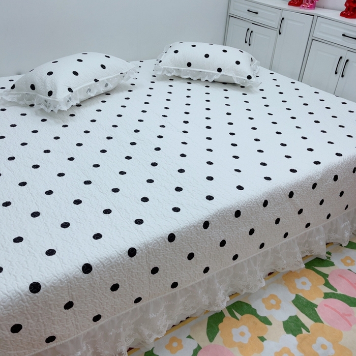 91家纺网 家纺一手货源 找家纺 （总）暖居 2025新款纯棉大蕾丝榻榻米农村大炕盖支持定制