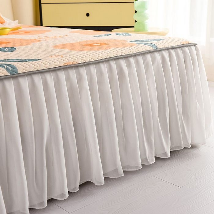 91家纺网 家纺一手货源 找家纺 悦织湾家纺 2025新款A类凉感丝床裙款乳胶凉席席子夏被夏凉被空调被四件套 浪漫花语