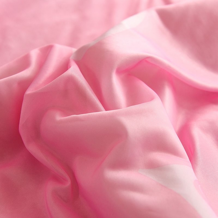 91家纺网 家纺一手货源 找家纺 悦织湾家纺 2025新款A类凉感丝床裙款乳胶凉席席子夏被夏凉被空调被四件套 礼物-粉