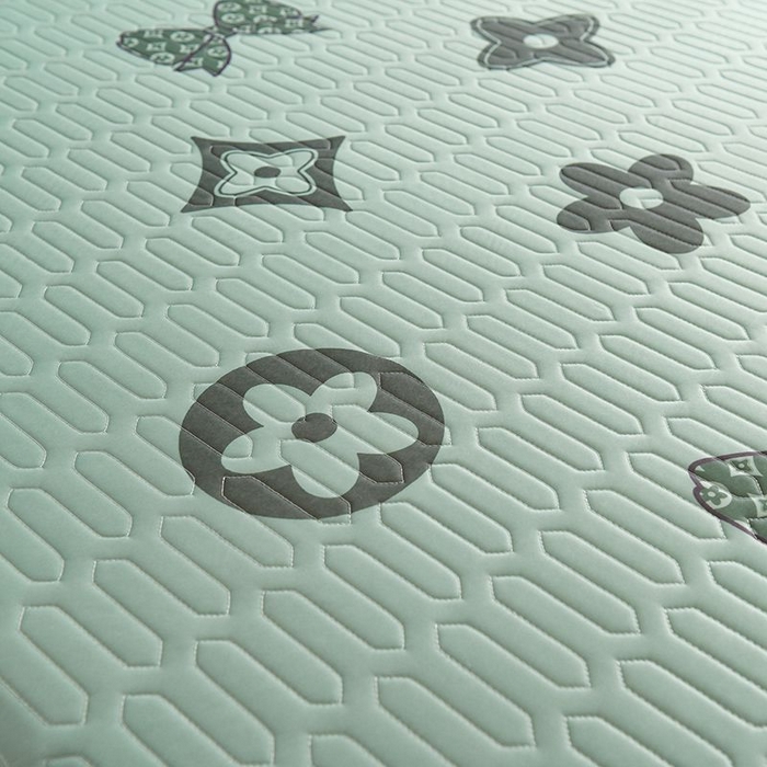 91家纺网 家纺一手货源 找家纺 悦织湾家纺 2025新款A类凉感丝床裙款乳胶凉席席子夏被夏凉被空调被四件套 礼物-绿