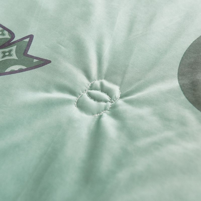 91家纺网 家纺一手货源 找家纺 悦织湾家纺 2025新款A类凉感丝床裙款乳胶凉席席子夏被夏凉被空调被四件套 礼物-绿