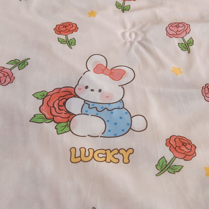 91家纺网 家纺一手货源 找家纺 悦织湾家纺 2025新款A类凉感丝床裙款乳胶凉席席子夏被夏凉被空调被四件套 玫瑰花语