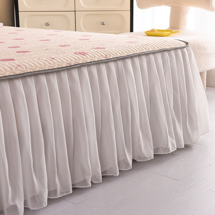 91家纺网 家纺一手货源 找家纺 悦织湾家纺 2025新款A类凉感丝床裙款乳胶凉席席子夏被夏凉被空调被四件套 蜜桃