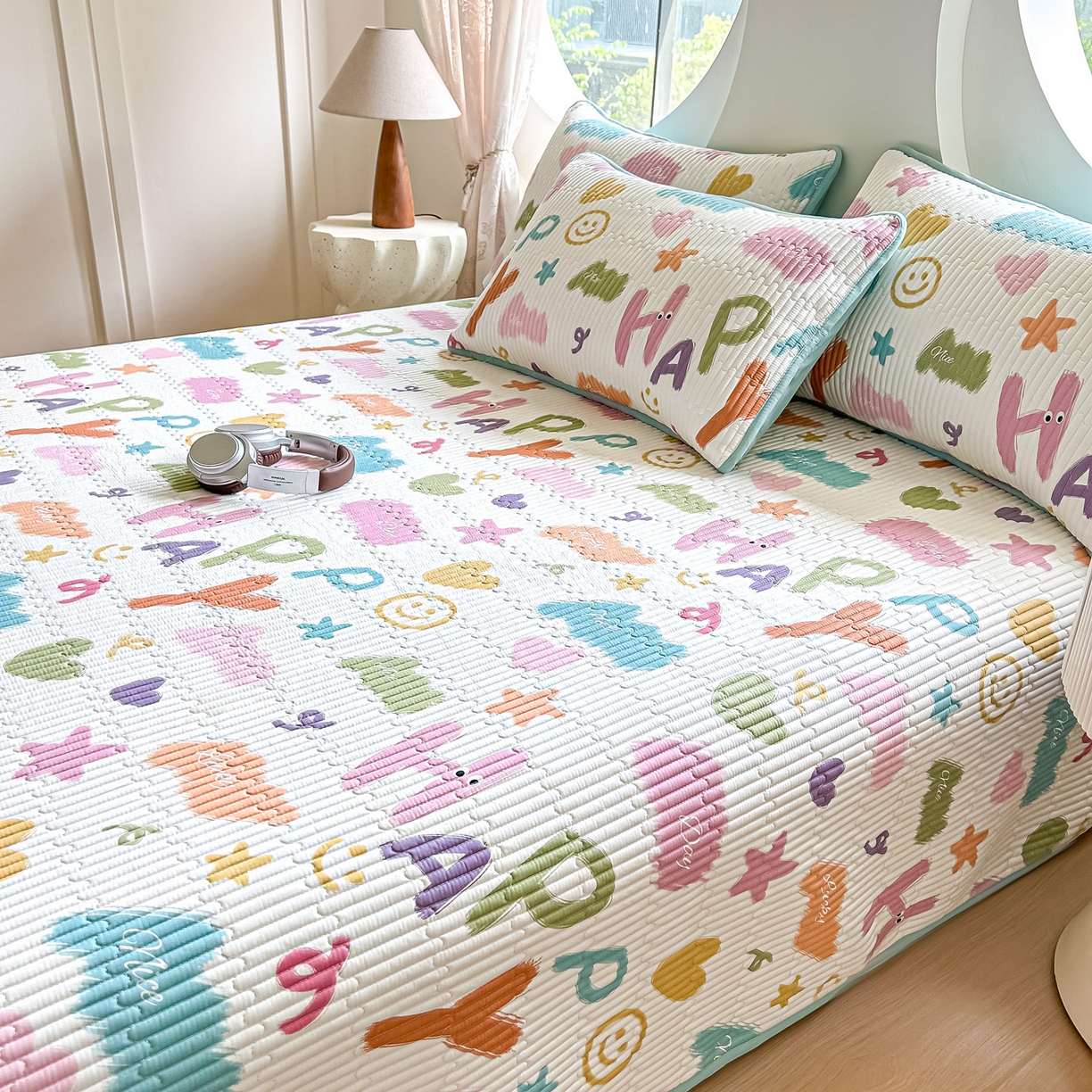 91家纺网 家纺一手货源 找家纺 （总）橘夏家纺 2025新款多功能全棉双面床盖三件套纯棉夹棉加厚床单床垫盖毯