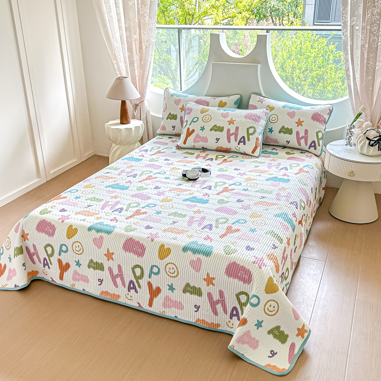 91家纺网 家纺一手货源 找家纺 （总）橘夏家纺 2025新款多功能全棉双面床盖三件套纯棉夹棉加厚床单床垫盖毯