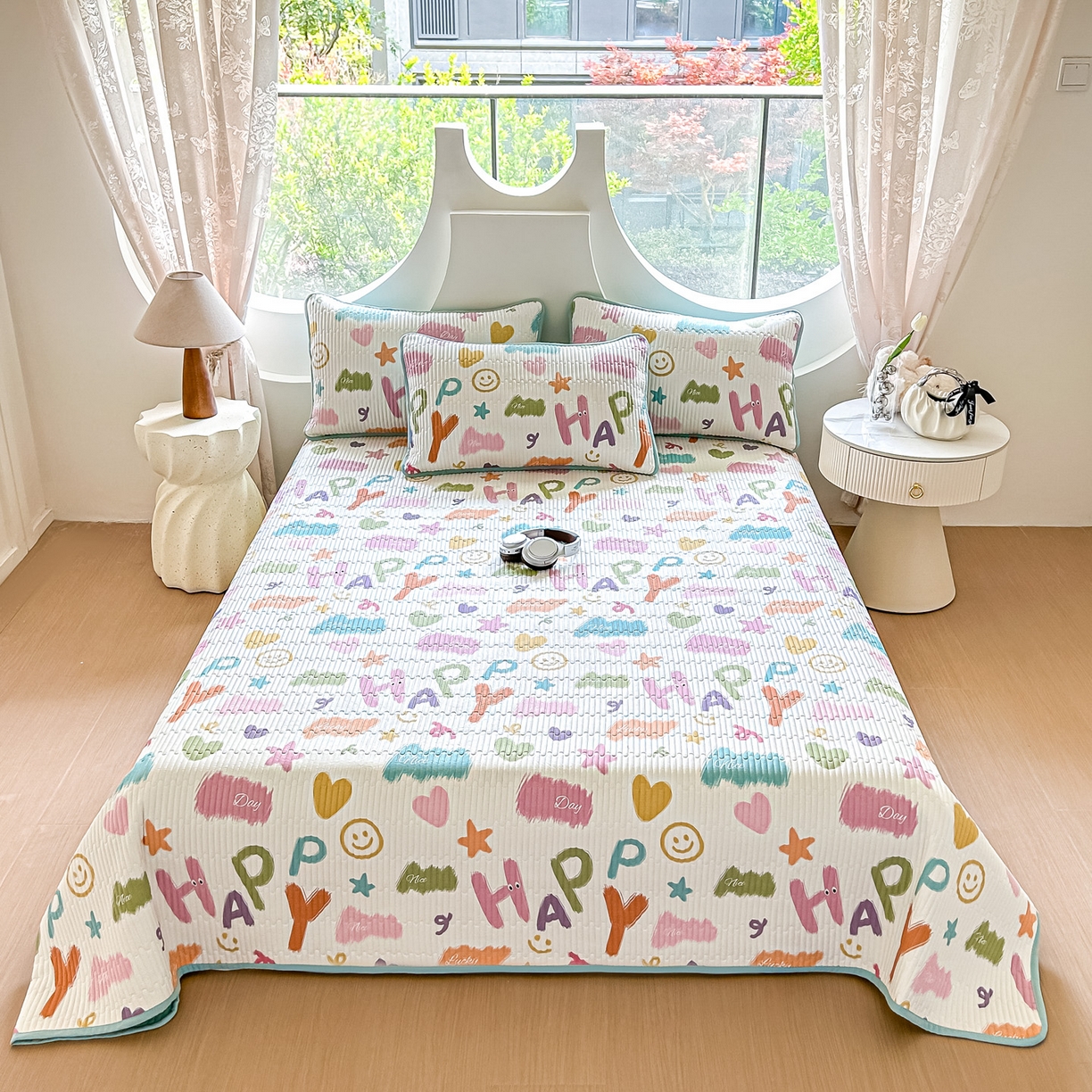 91家纺网 家纺一手货源 找家纺 （总）橘夏家纺 2025新款多功能全棉双面床盖三件套纯棉夹棉加厚床单床垫盖毯