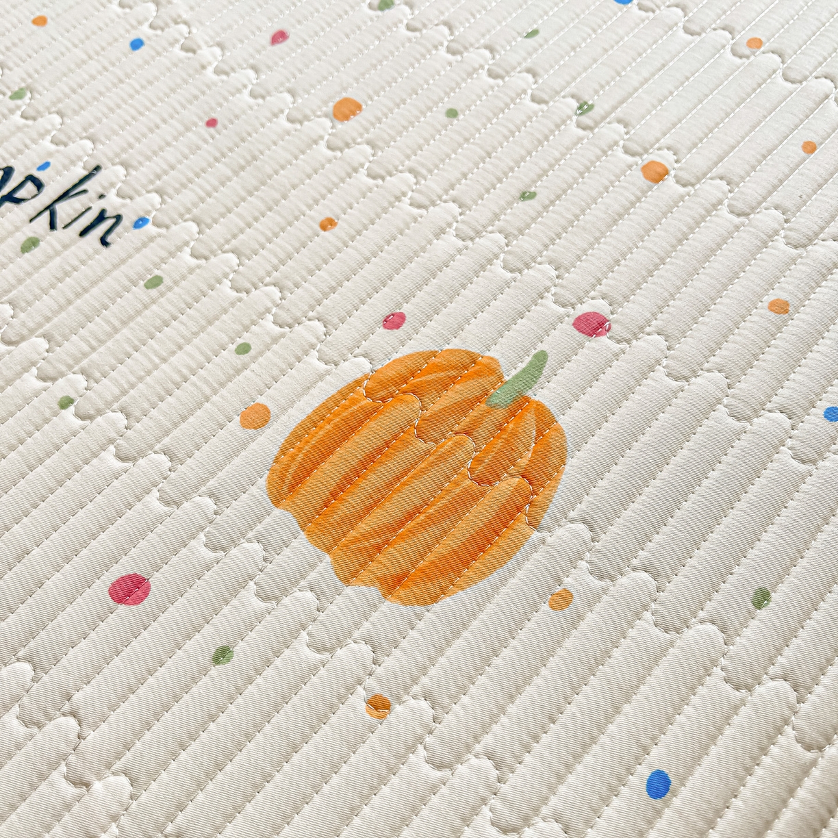 91家纺网 家纺一手货源 找家纺 橘夏家纺 2025新款多功能全棉双面床盖三件套纯棉夹棉加厚床单床垫盖毯 南瓜派对