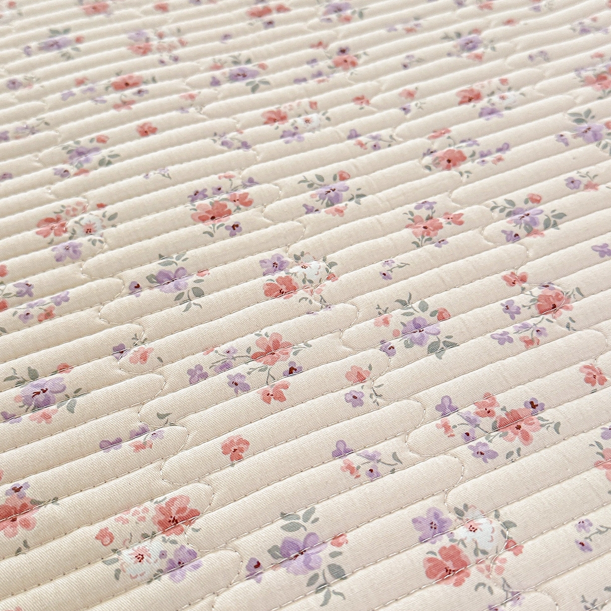 91家纺网 家纺一手货源 找家纺 橘夏家纺 2025新款多功能全棉双面床盖三件套纯棉夹棉加厚床单床垫盖毯 十里飘香