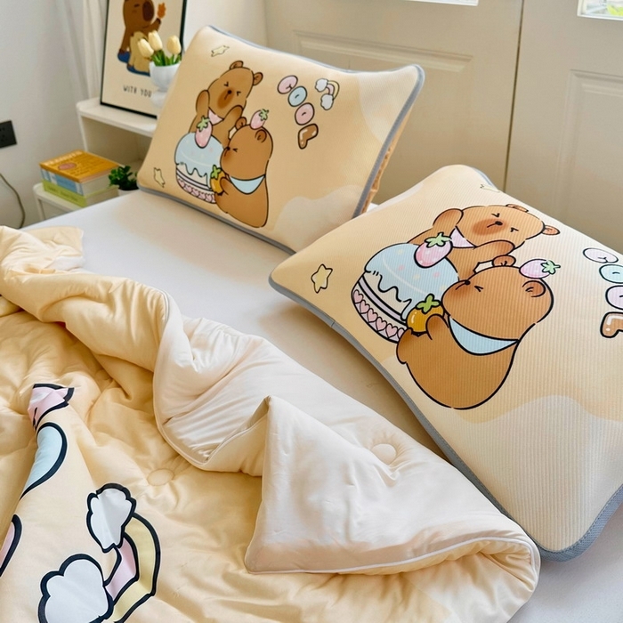 91家纺网 家纺一手货源 找家纺 （总）蘭菲家纺 2025新款凉感丝卡皮巴拉夏被