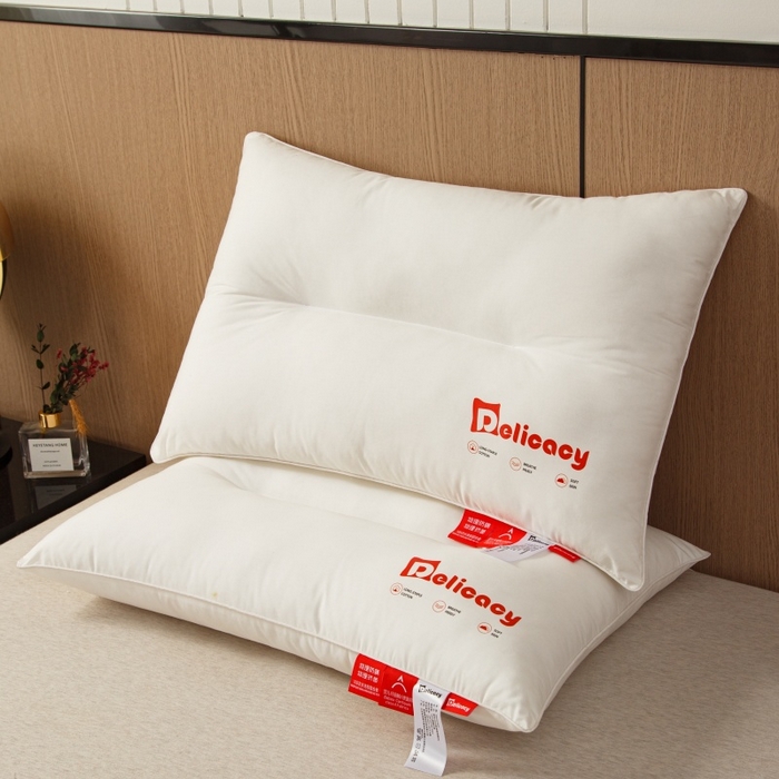 91家纺网 家纺一手货源 找家纺 （总）织布人 2025新款枕芯A类全棉防水防油防污三防功能枕头家用护颈酒店枕芯