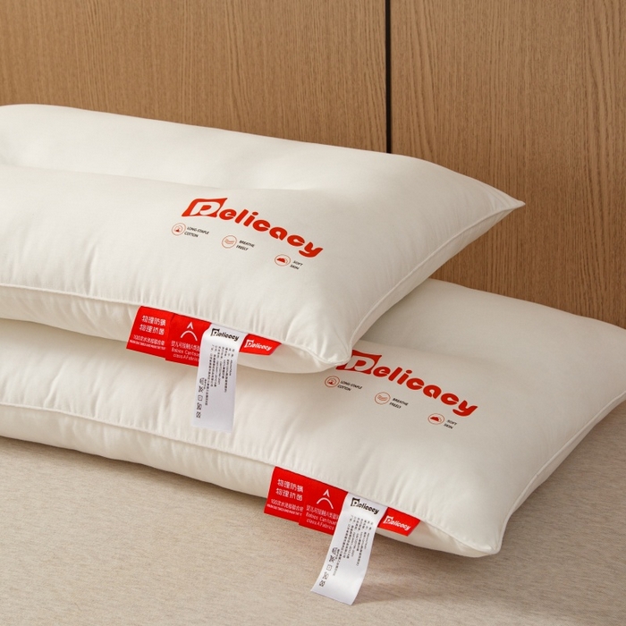 91家纺网 家纺一手货源 找家纺 （总）织布人 2025新款枕芯A类全棉防水防油防污三防功能枕头家用护颈酒店枕芯