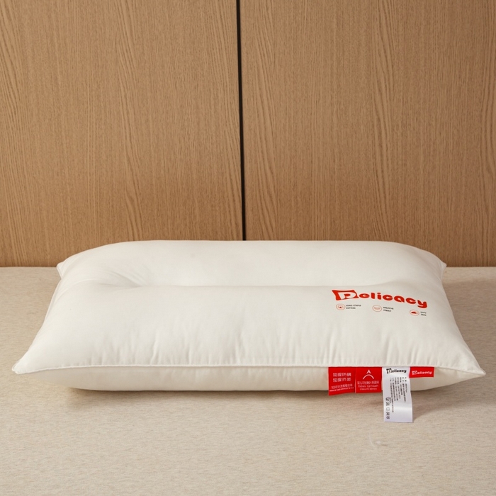91家纺网 家纺一手货源 找家纺 织布人 2025新款枕芯A类全棉防水防油防污三防功能枕头家用护颈酒店枕芯 A类全棉三防枕-单边低枕 一只装 48x74cm