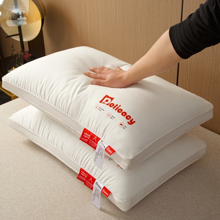 91家纺网 家纺一手货源 找家纺 织布人 2025新款枕芯A类全棉防水防油防污三防功能枕头家用护颈酒店枕芯 A类全棉三防枕-立体高枕 一只装 48x74cm