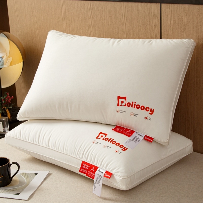 91家纺网 家纺一手货源 找家纺 织布人 2025新款枕芯A类全棉防水防油防污三防功能枕头家用护颈酒店枕芯 A类全棉三防枕-立体高枕 一只装 48x74cm