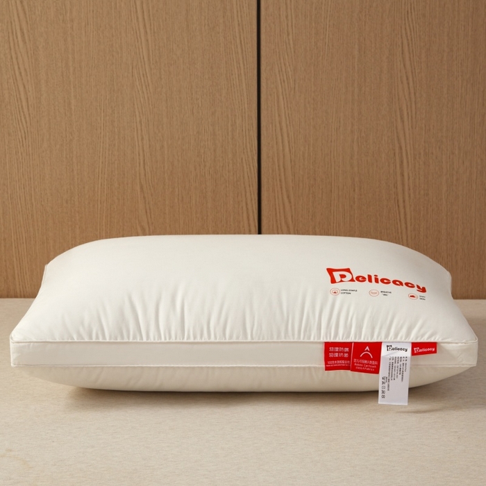 91家纺网 家纺一手货源 找家纺 织布人 2025新款枕芯A类全棉防水防油防污三防功能枕头家用护颈酒店枕芯 A类全棉三防枕-立体高枕 一只装 48x74cm