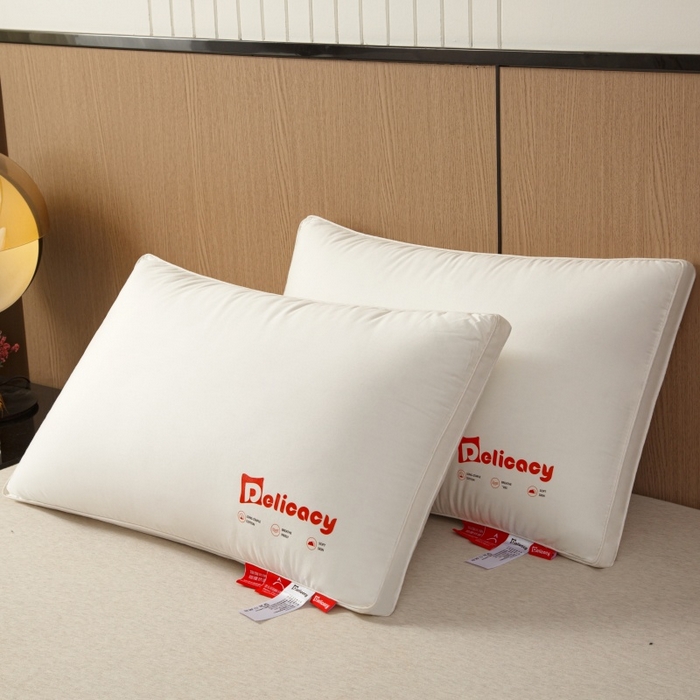 91家纺网 家纺一手货源 找家纺 织布人 2025新款枕芯A类全棉防水防油防污三防功能枕头家用护颈酒店枕芯 A类全棉三防枕-立体高枕 一只装 48x74cm