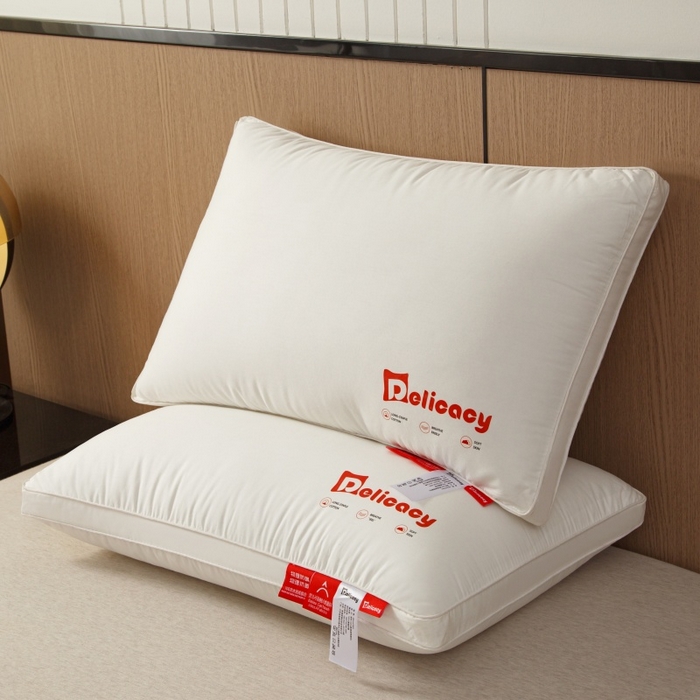 91家纺网 家纺一手货源 找家纺 织布人 2025新款枕芯A类全棉防水防油防污三防功能枕头家用护颈酒店枕芯 A类全棉三防枕-立体高枕 一只装 48x74cm