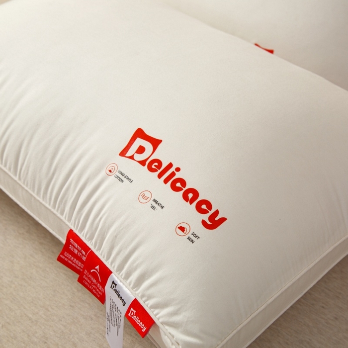 91家纺网 家纺一手货源 找家纺 织布人 2025新款枕芯A类全棉防水防油防污三防功能枕头家用护颈酒店枕芯 A类全棉三防枕-立体高枕 一只装 48x74cm