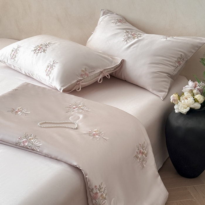 91家纺网 家纺一手货源 找家纺 （总）帝王家纺 2025爆款刺绣水洗天丝真丝夏被四件套冰丝三件套单夏被夏季直播