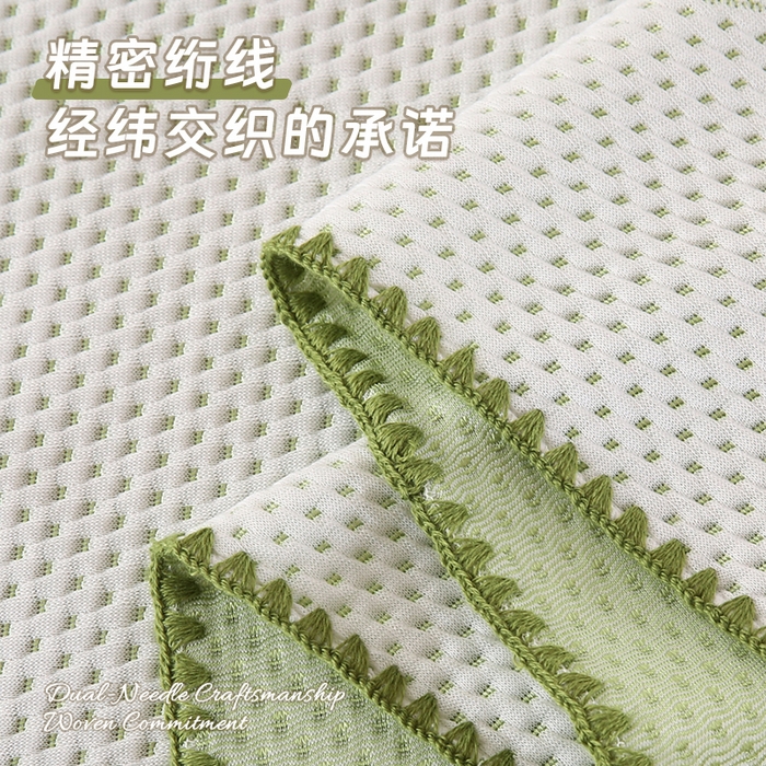 91家纺网 家纺一手货源 找家纺 永光家居 2025新款凉感绒豆豆盖毯【YG2577】 绿色