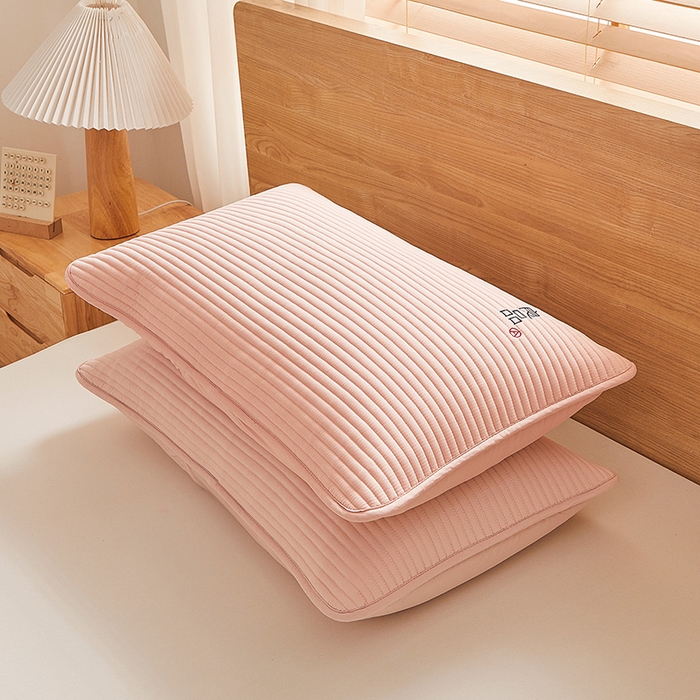 芬晴家纺 2025新款A类良品防水枕套系列 豆沙粉