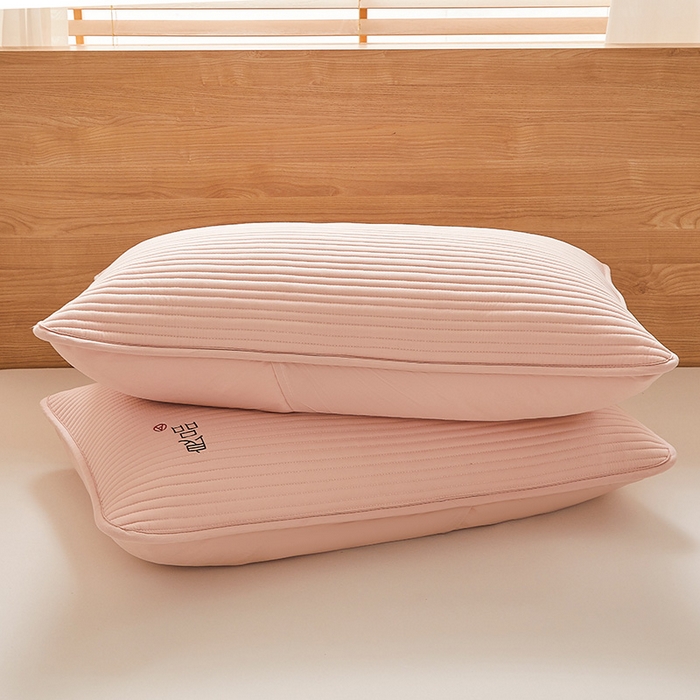 91家纺网 家纺一手货源 找家纺 芬晴家纺 2025新款A类良品防水枕套系列 豆沙粉