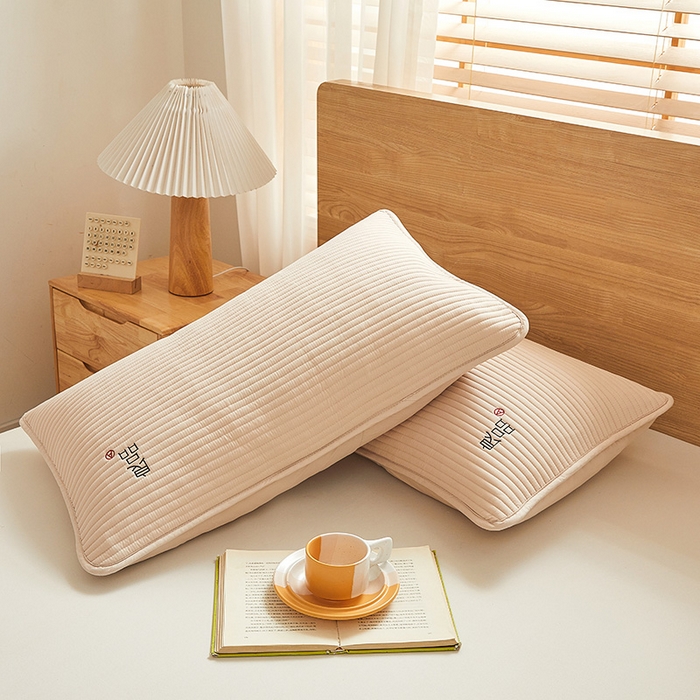 91家纺网 家纺一手货源 找家纺 芬晴家纺 2025新款A类良品防水枕套系列 卡其