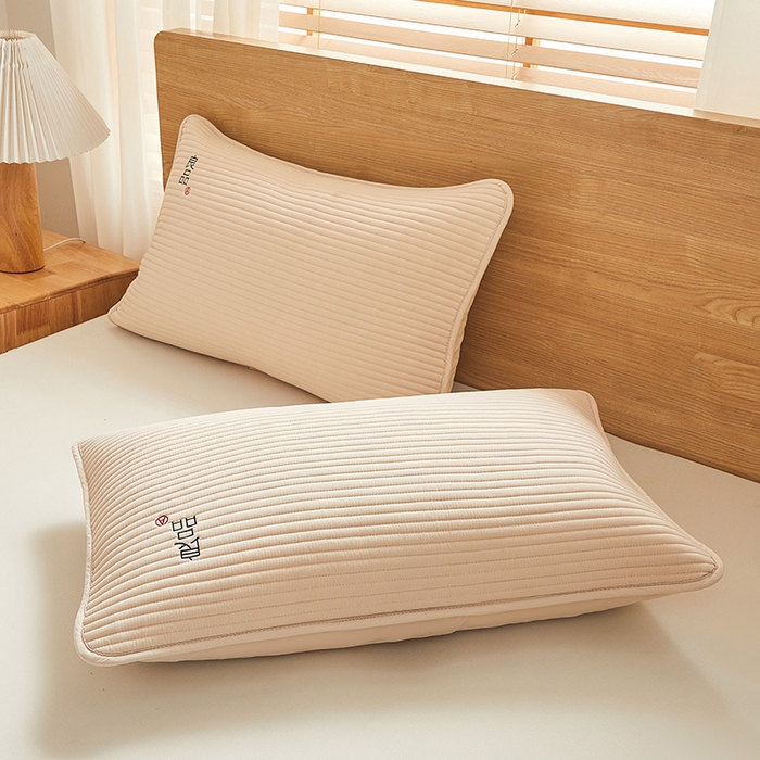 91家纺网 家纺一手货源 找家纺 芬晴家纺 2025新款A类良品防水枕套系列 卡其