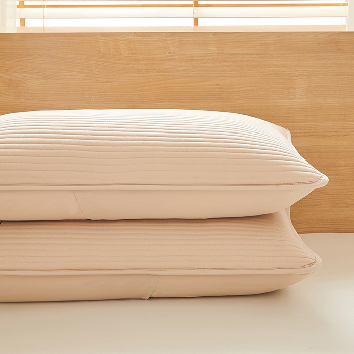 91家纺网 家纺一手货源 找家纺 芬晴家纺 2025新款A类良品防水枕套系列 卡其