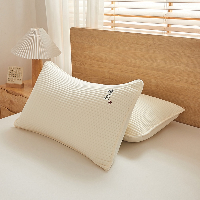 91家纺网 家纺一手货源 找家纺 芬晴家纺 2025新款A类良品防水枕套系列 米白