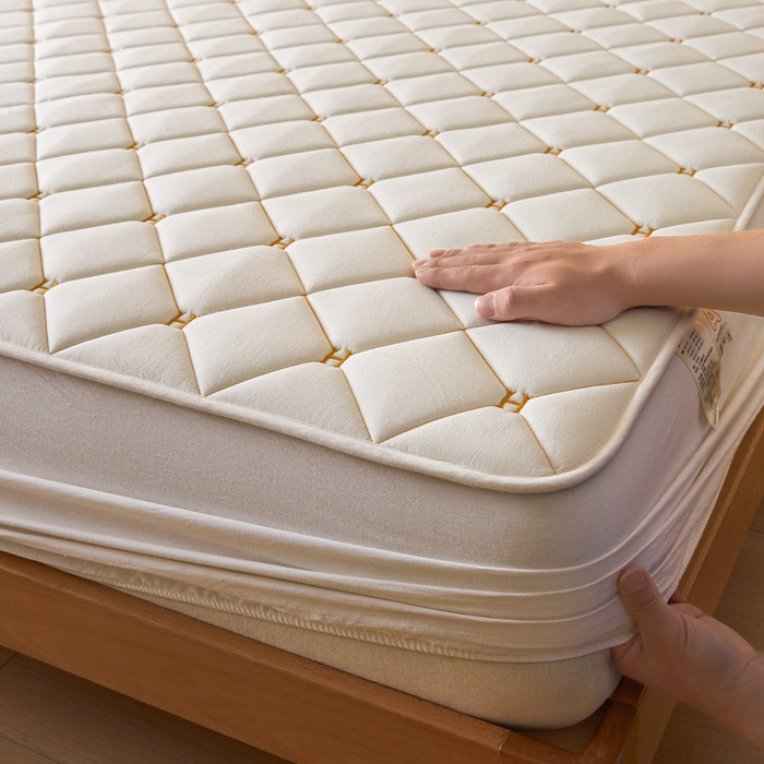 91家纺网 家纺一手货源 找家纺 芬晴家纺 2025新款A类母婴全棉H水洗棉床笠 H-白