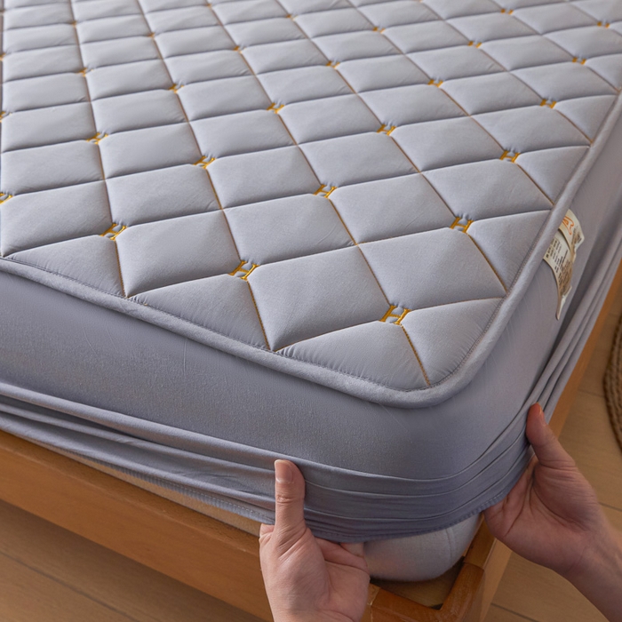 芬晴家纺 2025新款A类母婴全棉H水洗棉床笠 H-浅灰