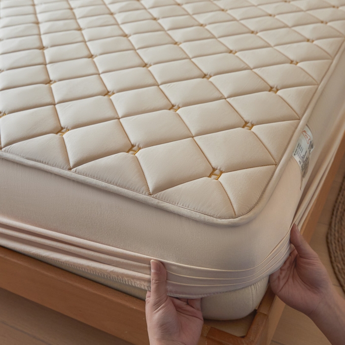 芬晴家纺 2025新款A类母婴全棉H水洗棉床笠 H-浅卡