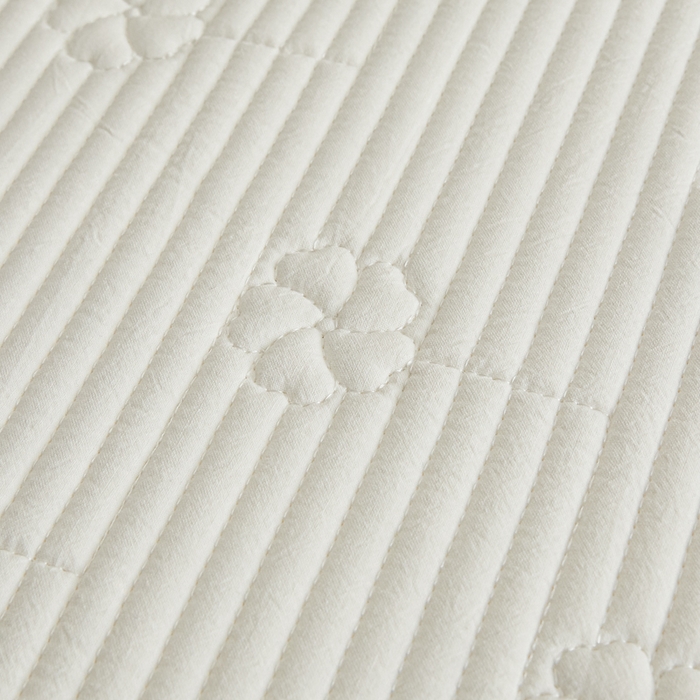 91家纺网 家纺一手货源 找家纺 芬晴家纺 2025新款A类全棉夹棉水洗棉大豆床笠-花梦 花梦-白