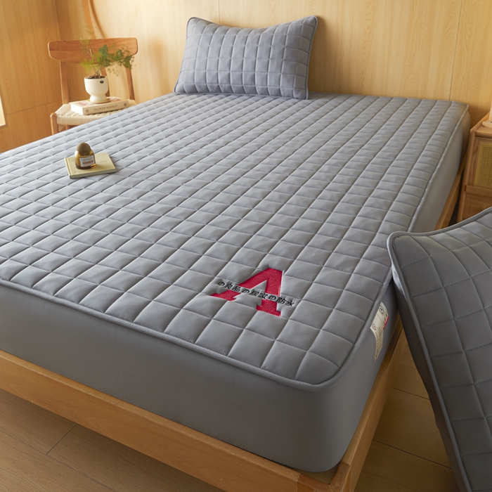 91家纺网 家纺一手货源 找家纺 芬晴家纺 2025新款A类母婴级防水床笠 A-星灰