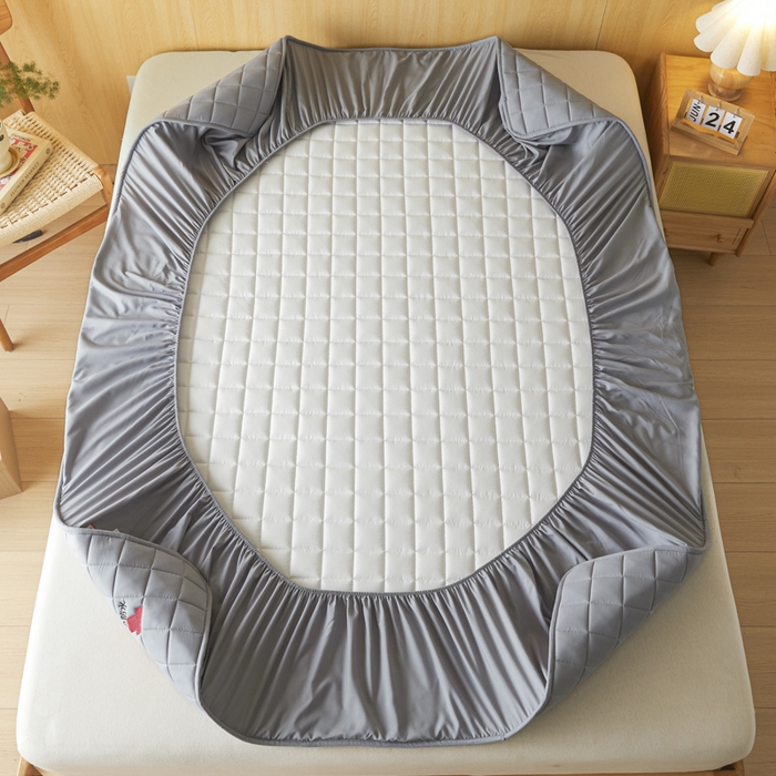 91家纺网 家纺一手货源 找家纺 芬晴家纺 2025新款A类母婴级防水床笠 A-星灰