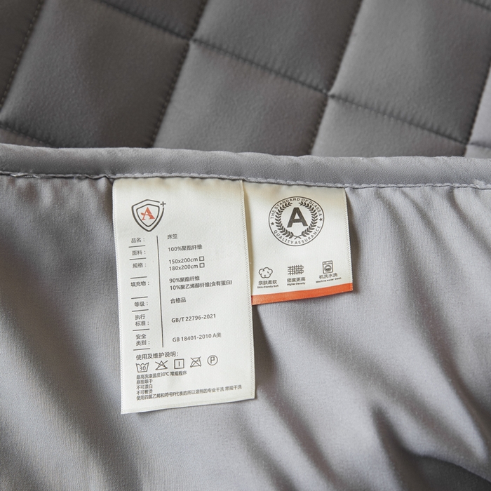 91家纺网 家纺一手货源 找家纺 芬晴家纺 2025新款A类母婴级防水床笠 A-星灰