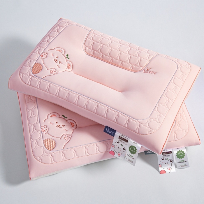 91家纺网 家纺一手货源 找家纺 （总）织布人 2025新款枕芯夏季凉感冰丝小熊乳胶枕头防出汗儿童学生成人亲子枕