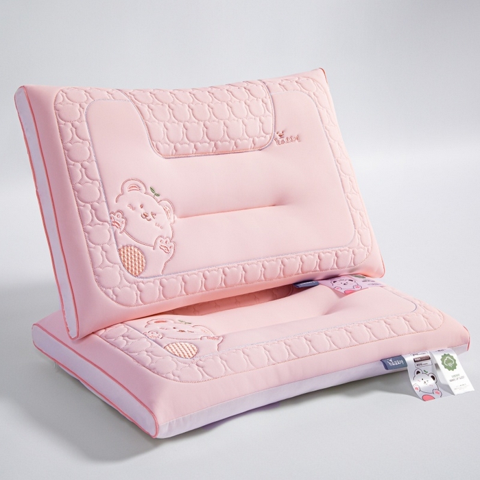 91家纺网 家纺一手货源 找家纺 （总）织布人 2025新款枕芯夏季凉感冰丝小熊乳胶枕头防出汗儿童学生成人亲子枕