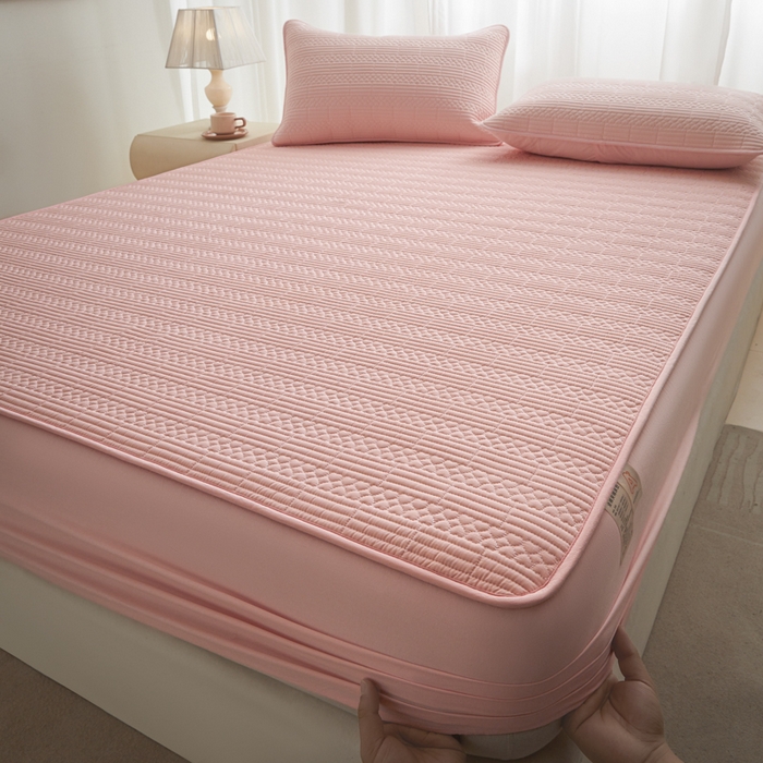 91家纺网 家纺一手货源 找家纺 （总）芬晴家纺 2025新款A类全棉夹棉大豆床笠-派对