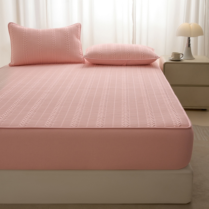 91家纺网 家纺一手货源 找家纺 （总）芬晴家纺 2025新款全棉水洗棉大豆床笠-芳华