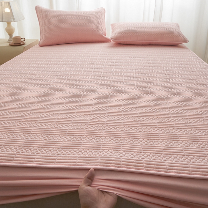 91家纺网 家纺一手货源 找家纺 （总）芬晴家纺 2025新款A类全棉夹棉大豆床笠-派对